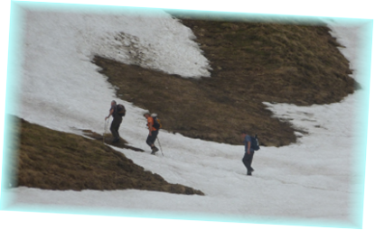 Die "Berggemsen" in Aktion.