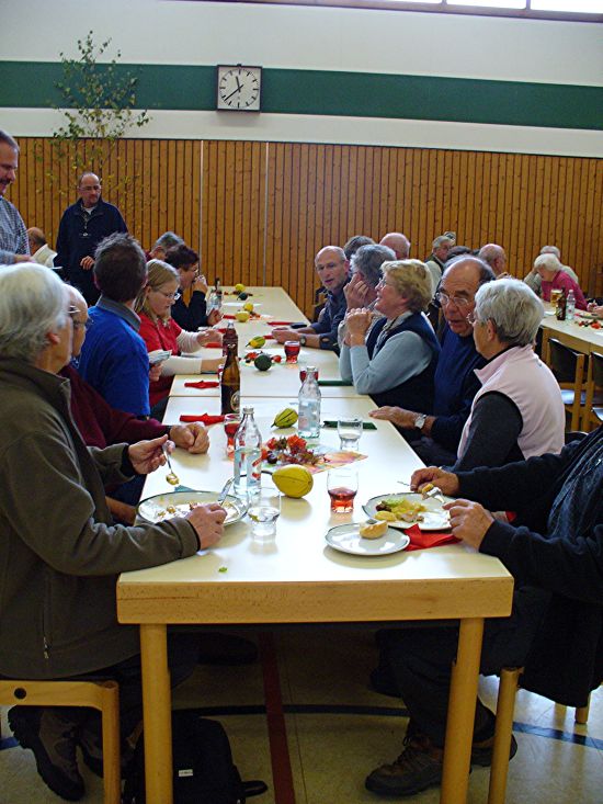 Beim Mittagessen