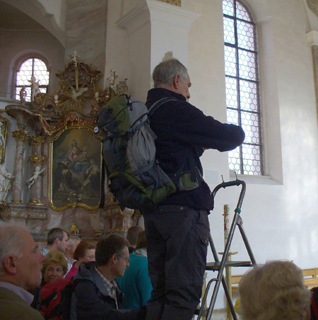 Dieter in luftiger Höhe