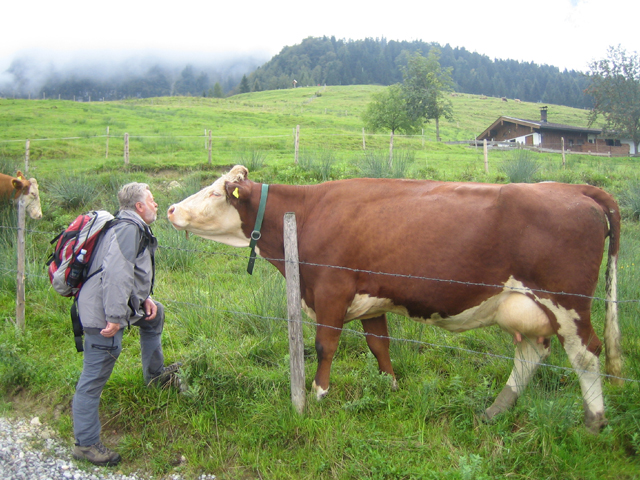 Peter beim Abschied von der Aschinger Alm.