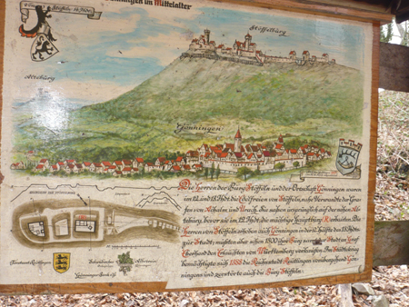 Die Schautafel am Aussichtspunkt Stöffelberg