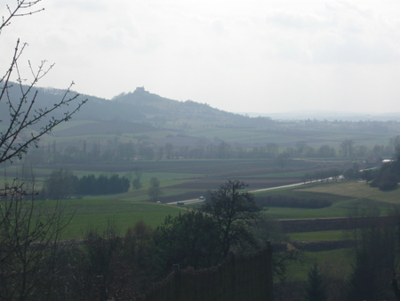 Blick vom Kreuzber Richtung Unterjesingen mit der Wurmlinger Kapelle
