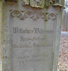 Inschrift im Wilhelm Wideman Denkmal.