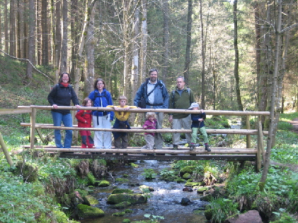 Auf der Brücke über den SAnkenbach