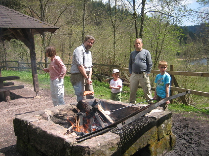 Beim grillen