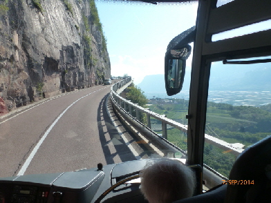 Anfahrt nach Montan ins Hotel