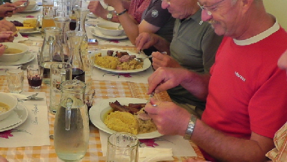 Auf Malga Kraun bei der Mittagsrast