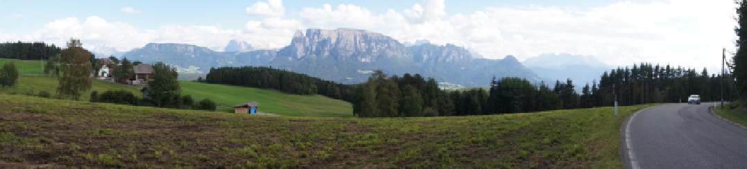 Bergpanorama vom Ritten aus gesehen